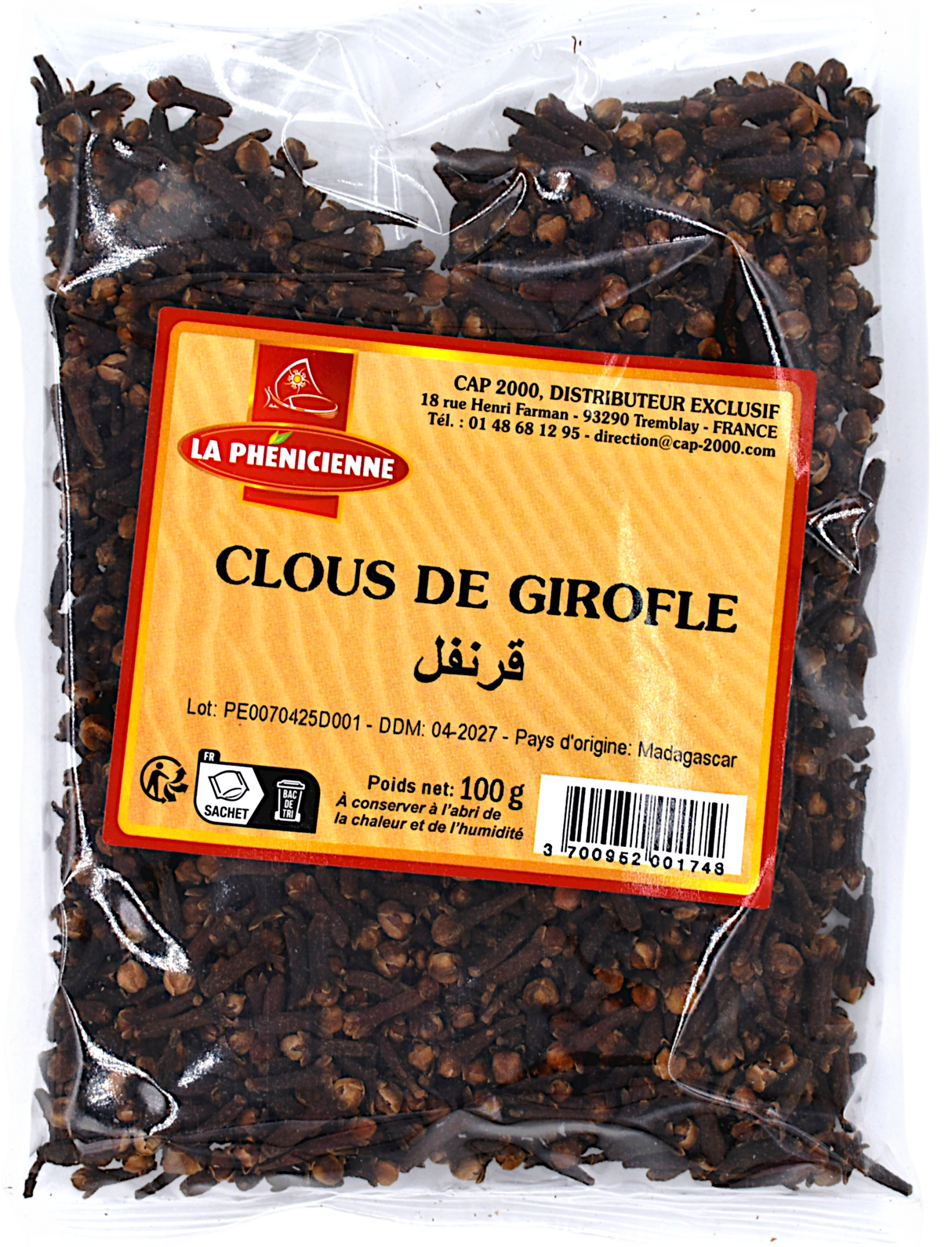 Clou de girofle sachet 100g - La Phénicienne