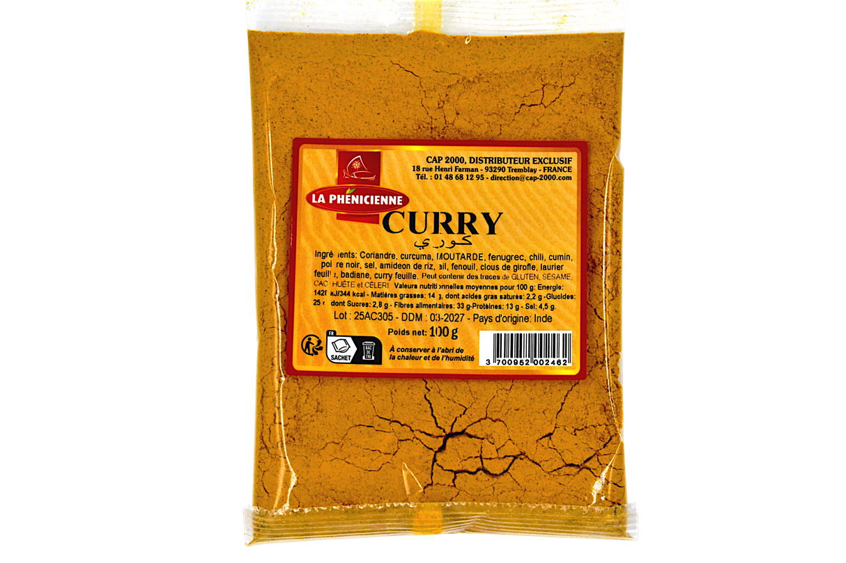 Curry indien sachet 100g - La Phénicienne