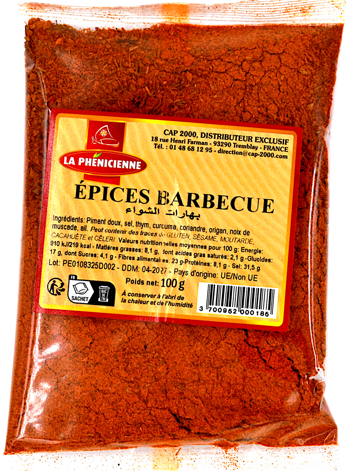 Epices Barbecue sachet 100g - La Phénicienne