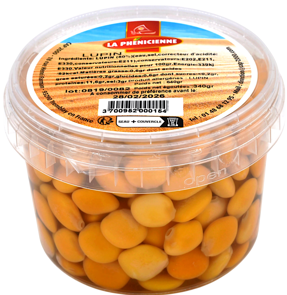 Lupins pot 400g - La Phénicienne