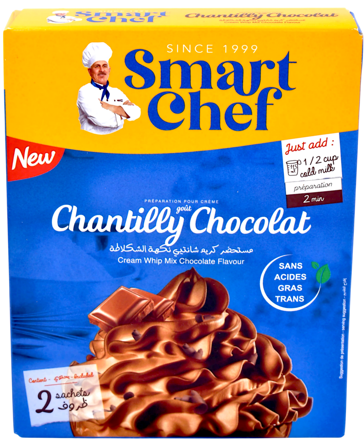 Préparation pour crème chantilly chocolat - Smart Chef