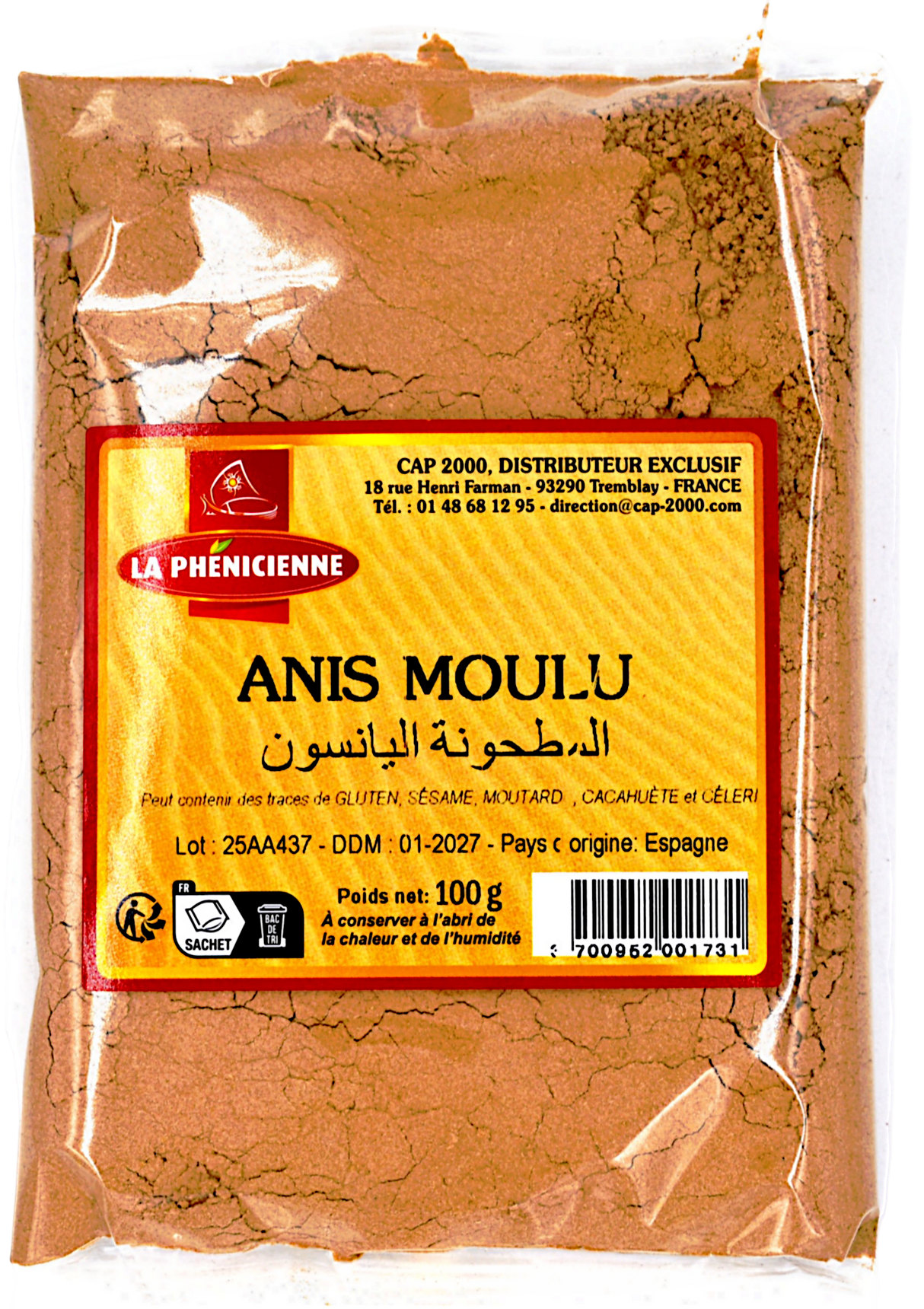 Anis moulu sachet 100g - La Phénicienne