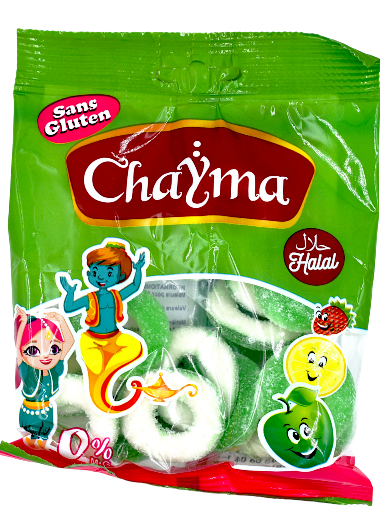 Anneaux de pomme vert acidulées 100g - Chayma