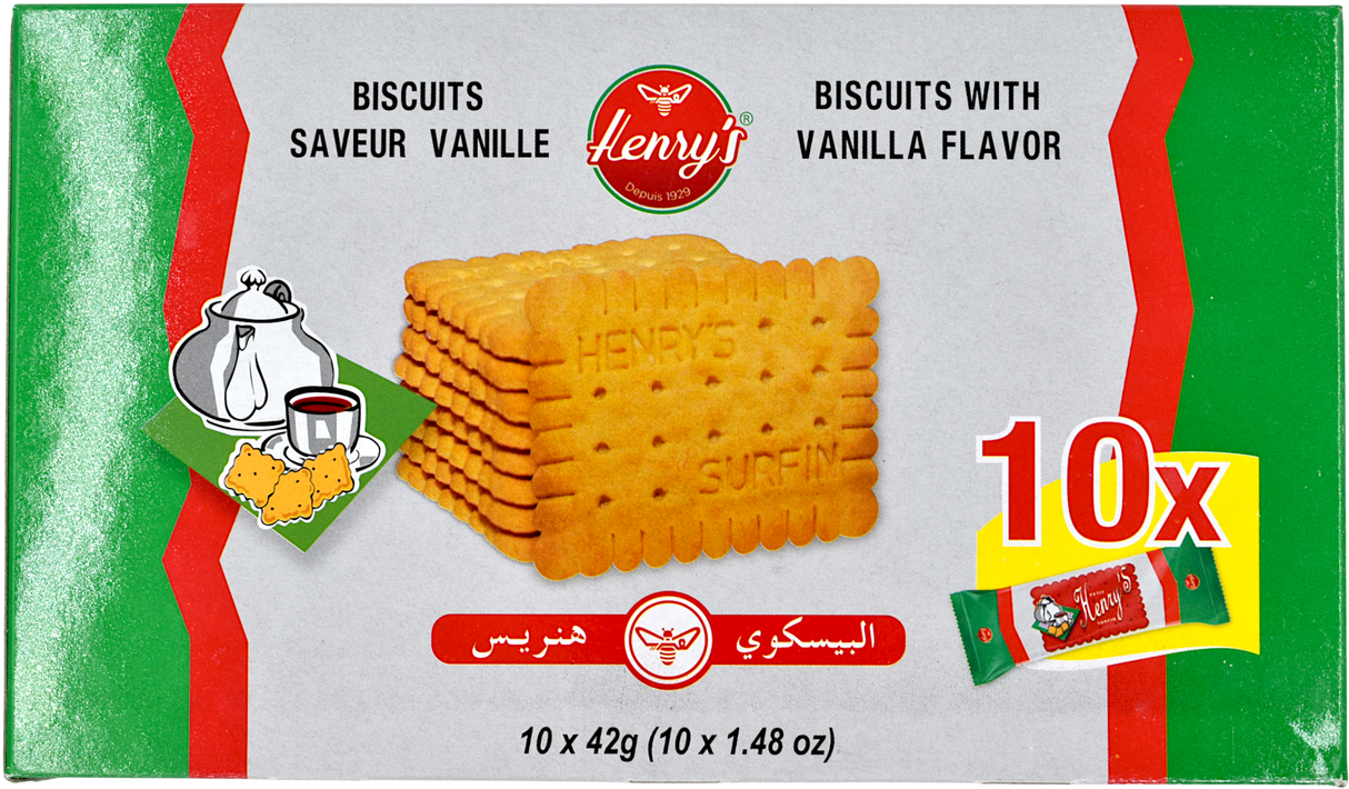 Biscuit Petit Henry's saveur vanille ( pack 10x42g )