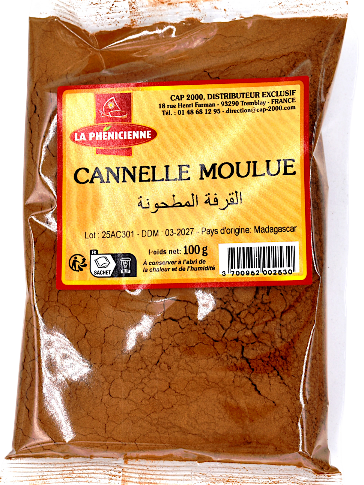Cannelle moulue sachet 100g - La Phénicienne