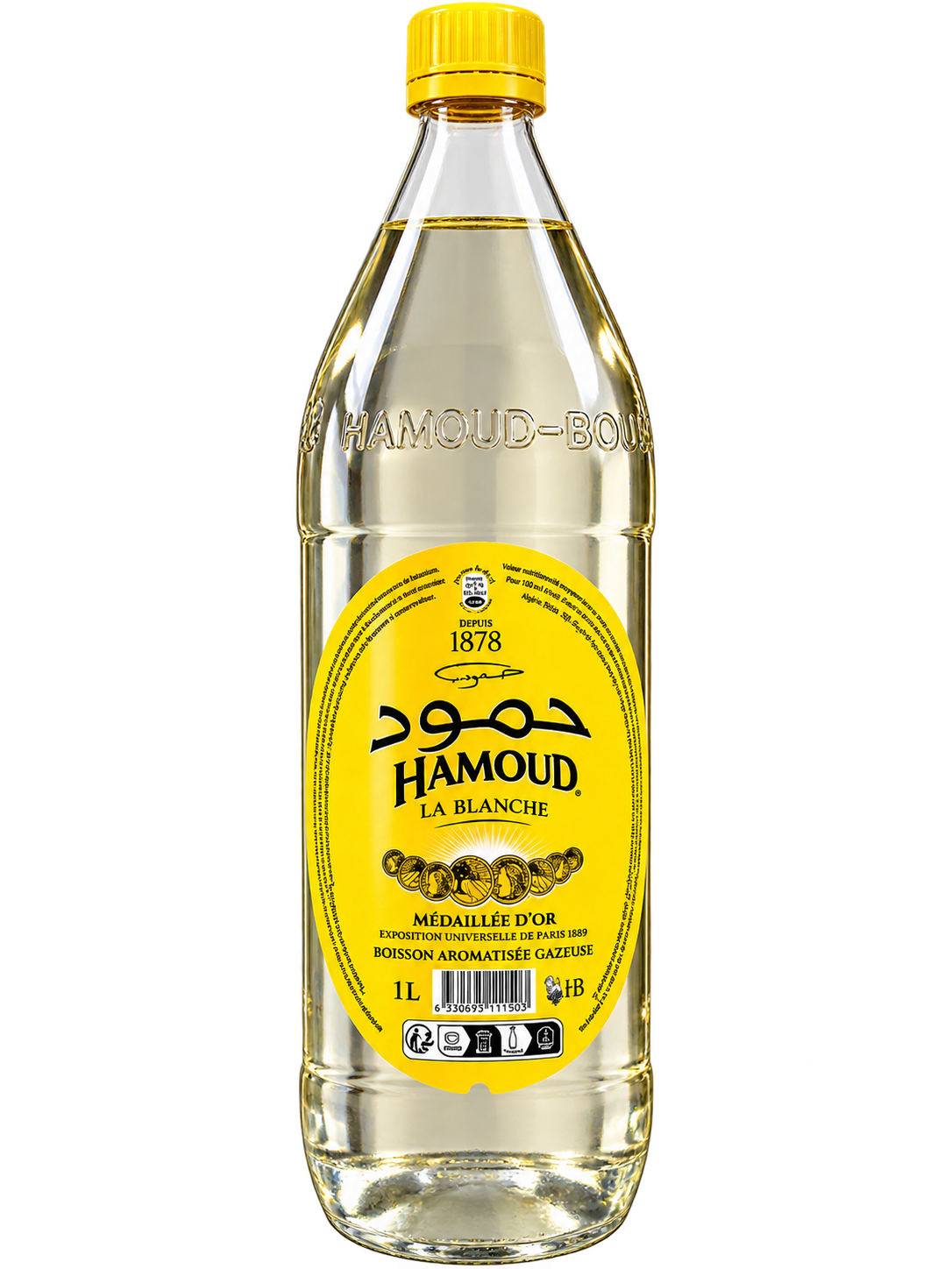 Soda Hamoud Boualem La Blanche bouteille verre