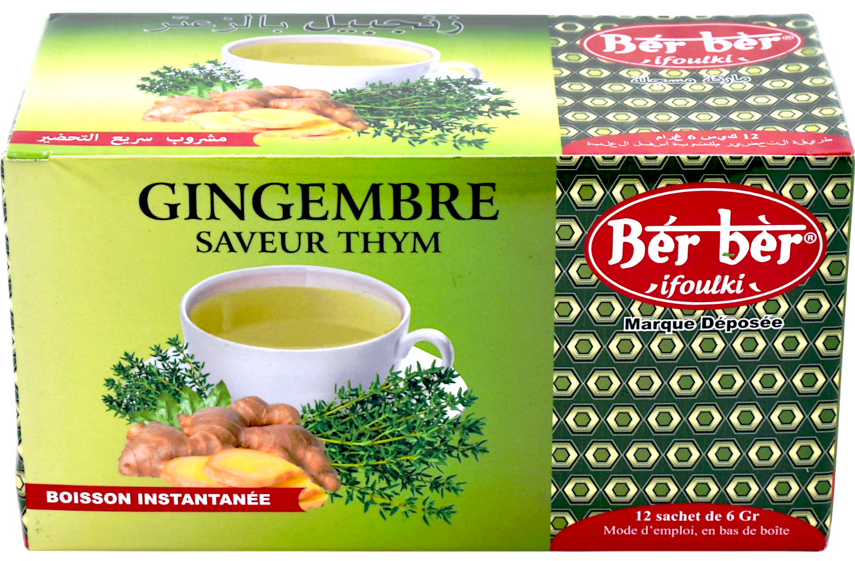 Infusion gingembre saveur thym