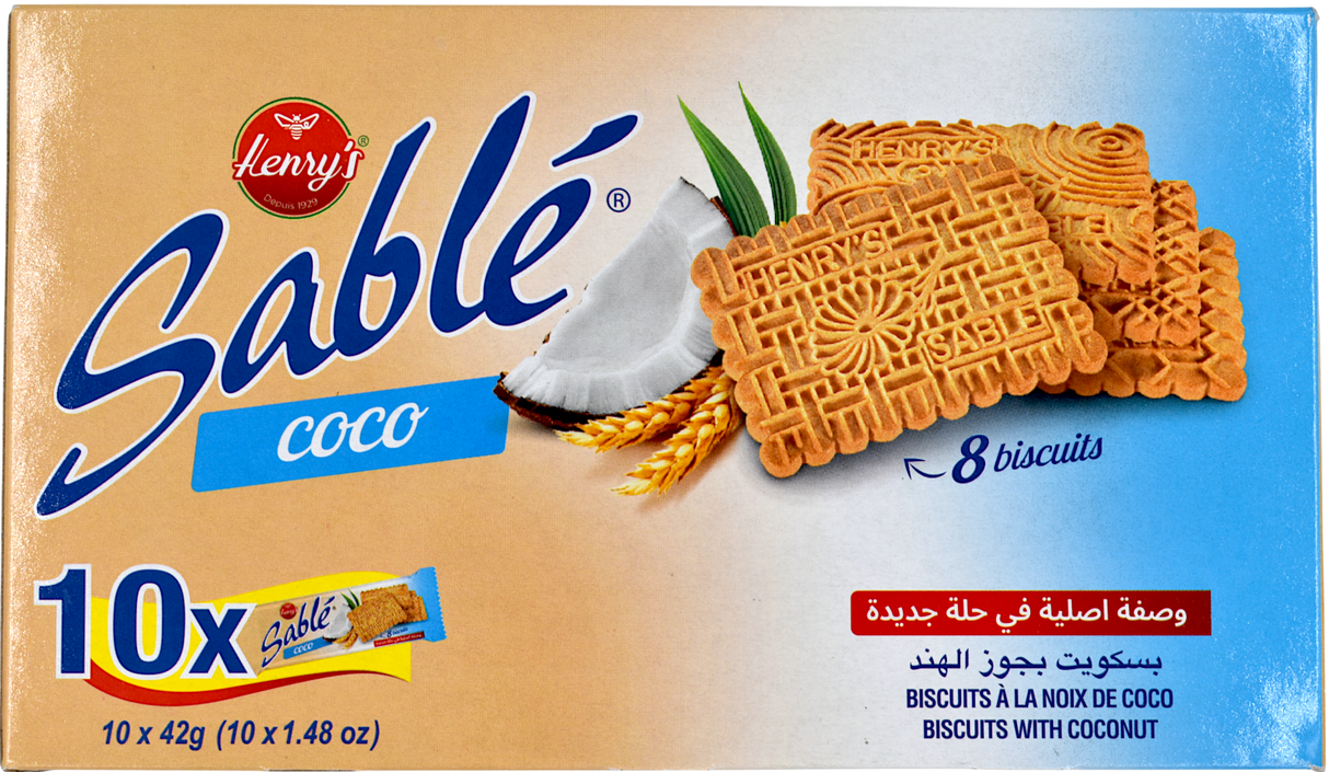 Sablé coco Petit Henry's ( pack 10x42g )